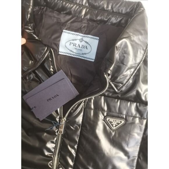 PRADA Black Down Jacket Puffer Coat For Women - Picture 3 of 7